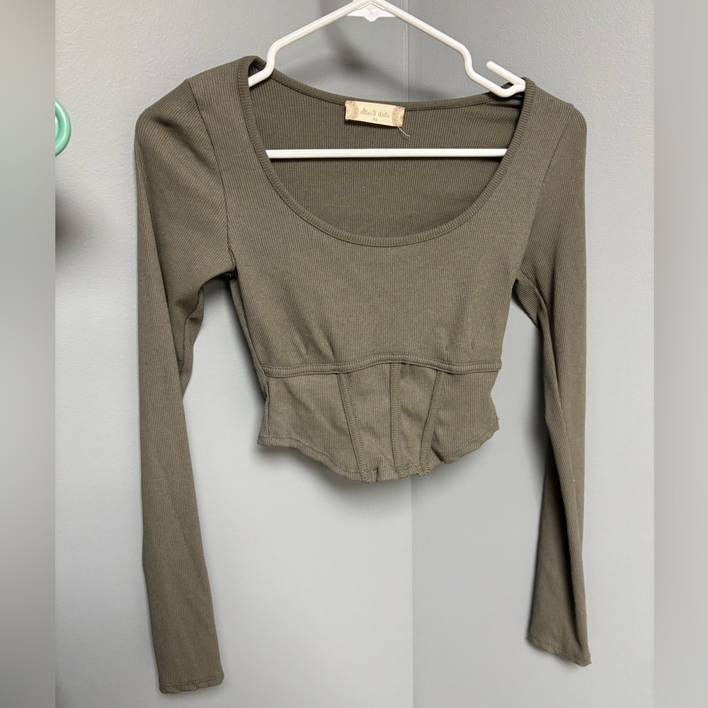 Altar'd State Olive Crop Top